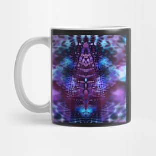 Luscious Blue and Purple Tie Dye Fractal Mug